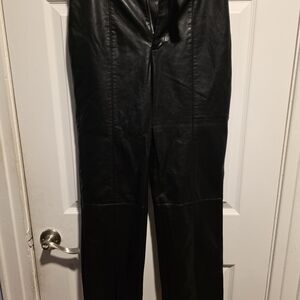 Black Faux Leather Pants..Size Med